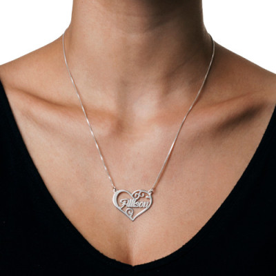 Personalised Heart Name Necklace - AMAZINGNECKLACE.COM