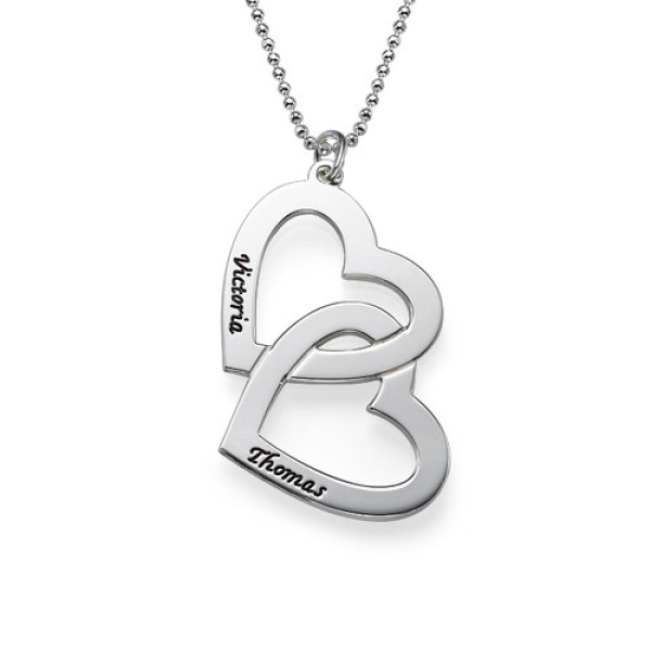 Personalised Heart in Heart Necklace - AMAZINGNECKLACE.COM