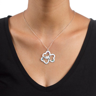 Personalised Triple Heart Necklace - AMAZINGNECKLACE.COM
