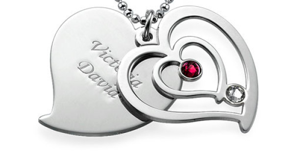 couples birthstone necklace
