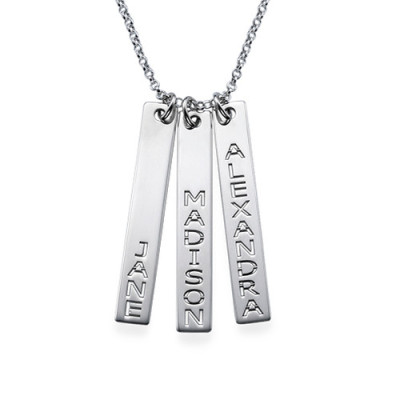 Silver Children’s Name Tag Personalised Necklace - AMAZINGNECKLACE.COM