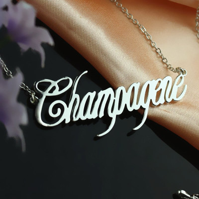 Unique Name Personalised Necklace Sterling Silver - AMAZINGNECKLACE.COM