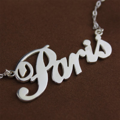 Custom Name Personalised Necklace Sterling Silver "Paris" - AMAZINGNECKLACE.COM