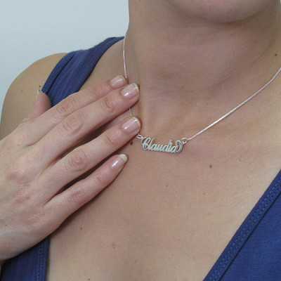 Small Name Personalised Necklace - Carrie Style - AMAZINGNECKLACE.COM
