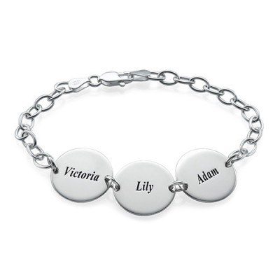 Special Gift for Mum - Disc Name Personalised Bracelet/Anklet - AMAZINGNECKLACE.COM