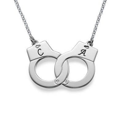 Sterling Silver Handcuff Personalised Necklace - AMAZINGNECKLACE.COM