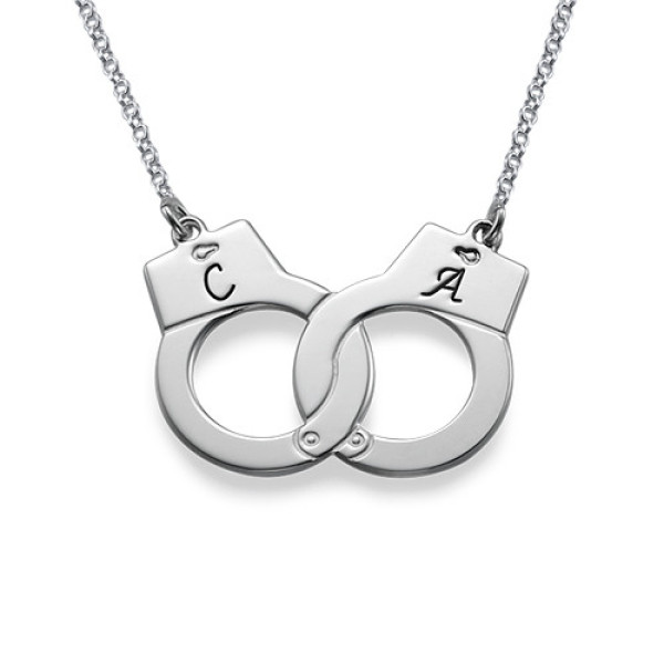 Sterling Silver Handcuff Personalised Necklace - AMAZINGNECKLACE.COM