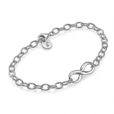 Sterling Silver Infinity Personalised Bracelet/Anklet - AMAZINGNECKLACE.COM