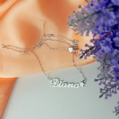 Personalised Letter Necklace Name Necklace Sterling Silver - AMAZINGNECKLACE.COM