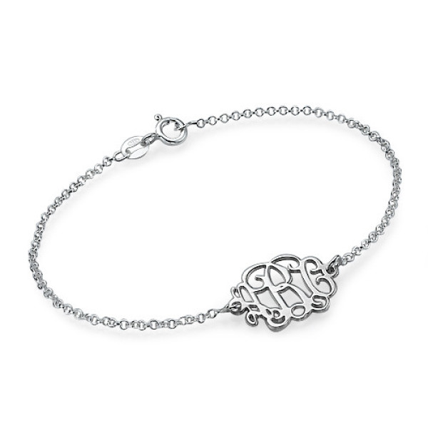 Sterling Silver Initials Personalised Bracelet /Anklet - AMAZINGNECKLACE.COM
