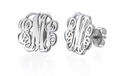 Your Sterling Silver Monogram Studs: Crafted with Pure Passion