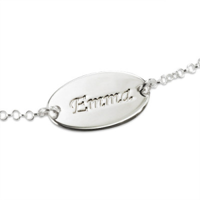 Sterling Silver Personalised Baby Bracelets/Anklet - AMAZINGNECKLACE.COM