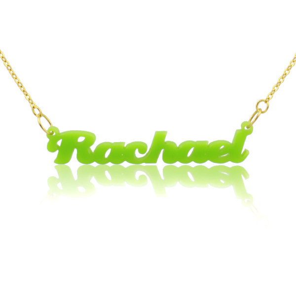 Custom Colorful Acrylic Name Personalised Necklace - AMAZINGNECKLACE.COM