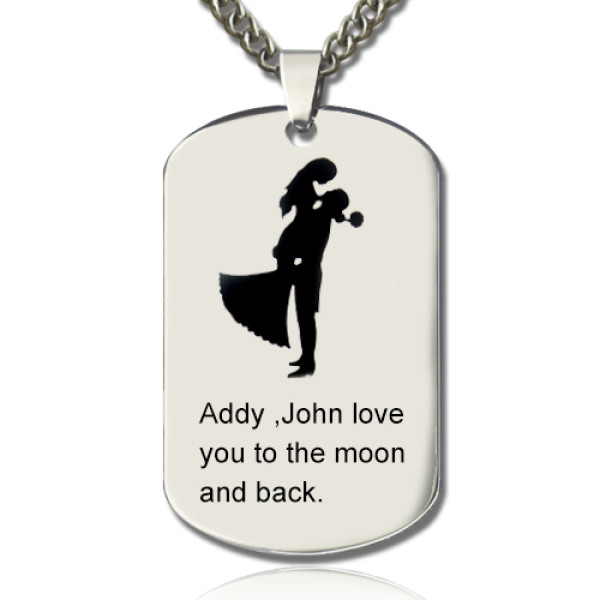 Couple Love Dog Tag Name Personalised Necklace - AMAZINGNECKLACE.COM