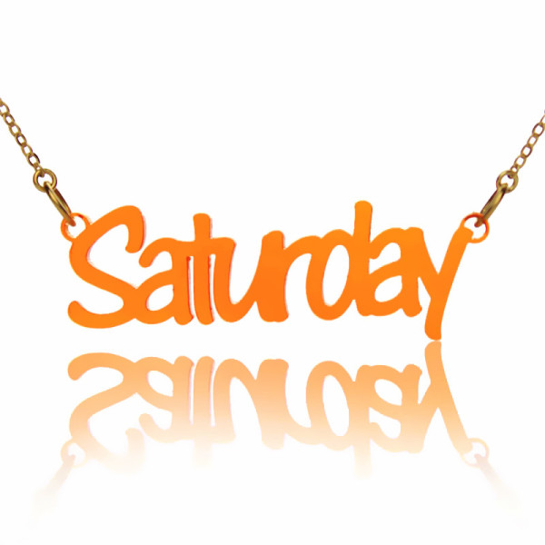 Colorful Acrylic Script Name Personalised Necklace - AMAZINGNECKLACE.COM