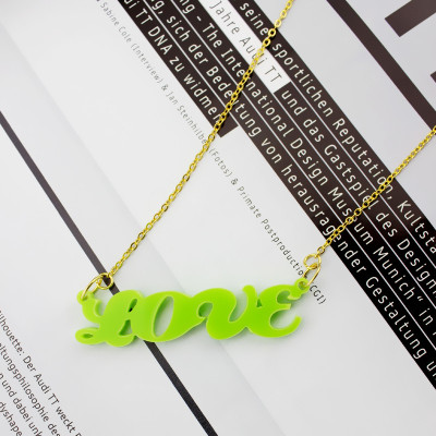 Colorful Cute Acrylic Name Personalised Necklace for Girls - AMAZINGNECKLACE.COM