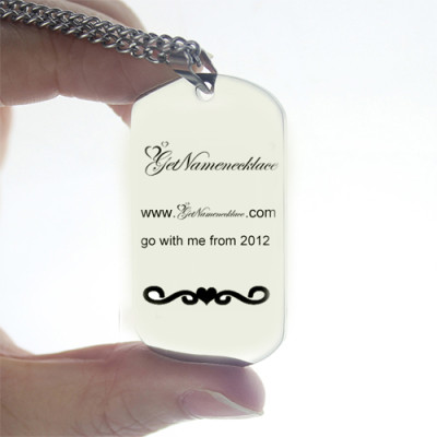 Logo and Brand Design Dog Tag Personalised Necklace - AMAZINGNECKLACE.COM