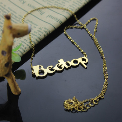 Create Your Own Name Personalised Necklace 18ct Gold Plated - AMAZINGNECKLACE.COM