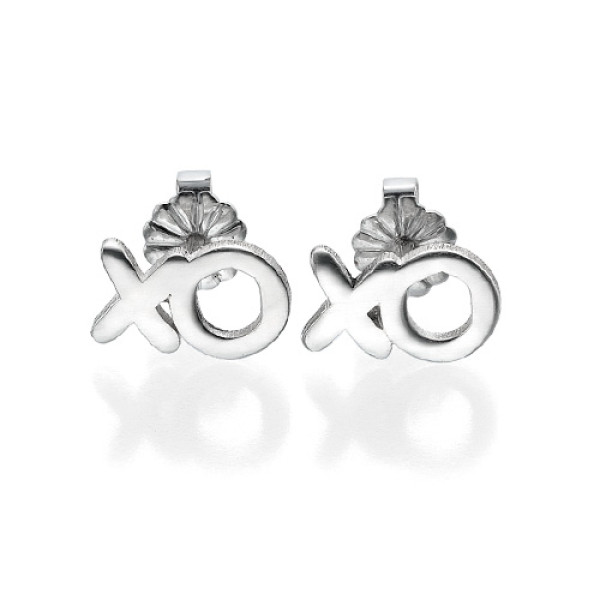 XO Silver Personalised Earrings - AMAZINGNECKLACE.COM