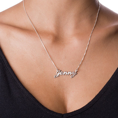 Small Personalised Classic Name Necklace In Silver/Gold/Rose Gold - AMAZINGNECKLACE.COM
