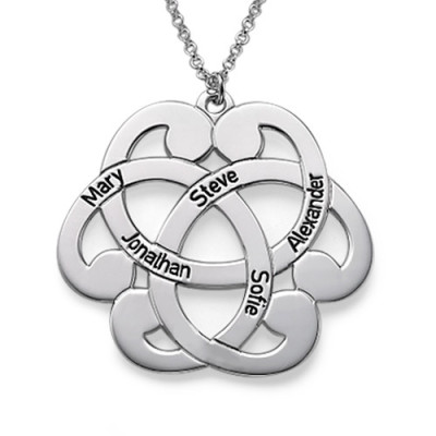 Silver Engraved Arabesque Personalised Necklace - AMAZINGNECKLACE.COM