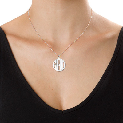 Personalised Silver Print Monogram Necklace - AMAZINGNECKLACE.COM