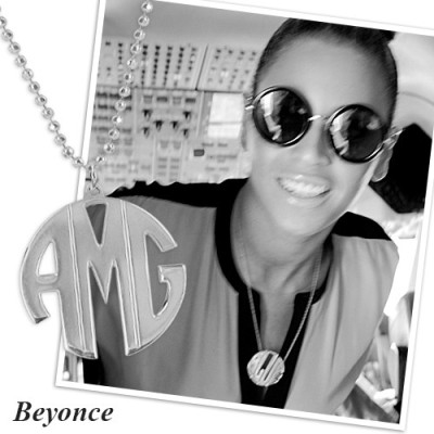 Personalised Silver Print Monogram Necklace - AMAZINGNECKLACE.COM
