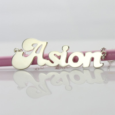 Ghetto Name Personalised Necklace Sterling Silver - AMAZINGNECKLACE.COM