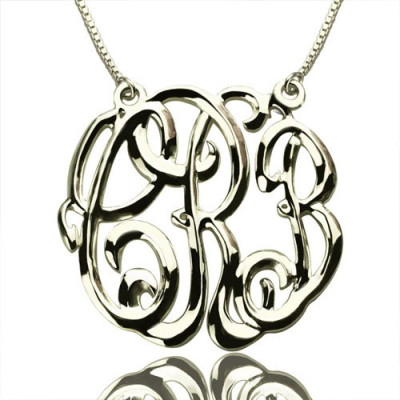 Celebrity Cube Premium Monogram Personalised Necklace Gifts Sterling Silver - AMAZINGNECKLACE.COM