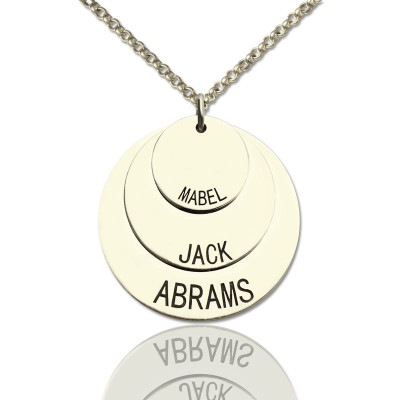 Jewellery For Moms - Three Disc Personalised Necklace - AMAZINGNECKLACE.COM