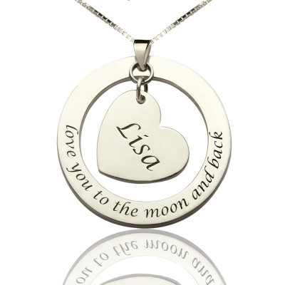 Custom Promise Personalised Necklace with Name  Phrase Sterling Silver - AMAZINGNECKLACE.COM