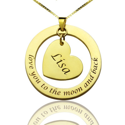 Personalised Promise Necklace with Name  Phrase 18ct Gold Plated - AMAZINGNECKLACE.COM