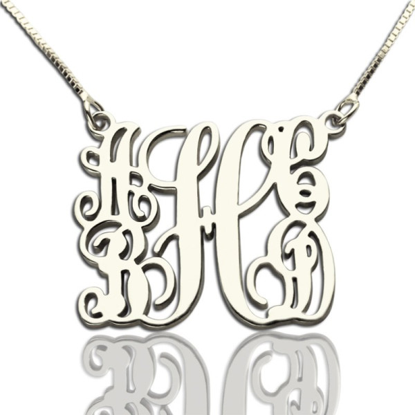 Customised 5 Initials Family Monogram Personalised Necklace Silver - AMAZINGNECKLACE.COM