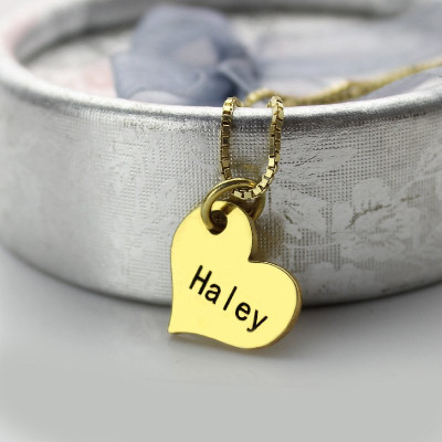 Matching Heart Couples Name Dog Tag Personalised Necklaces - AMAZINGNECKLACE.COM