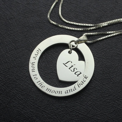 Custom Promise Personalised Necklace with Name  Phrase Sterling Silver - AMAZINGNECKLACE.COM