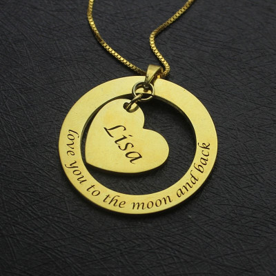 Personalised Promise Necklace with Name  Phrase 18ct Gold Plated - AMAZINGNECKLACE.COM