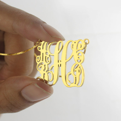 Gold Plated Family Monogram Personalised Necklace With 5 Initials - AMAZINGNECKLACE.COM
