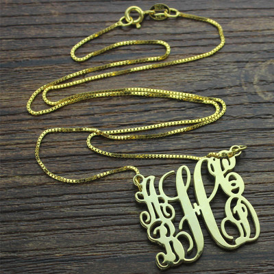 Gold Plated Family Monogram Personalised Necklace With 5 Initials - AMAZINGNECKLACE.COM