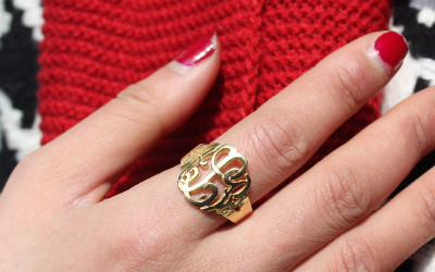 Your Art, Our Craft: Personalised Hand Drawing Monogrammed Rings