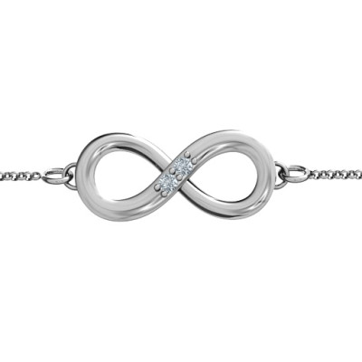 Personalised Twosome  Infinity Bracelet - AMAZINGNECKLACE.COM