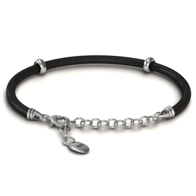 Personalised Leather Snake Bracelet with 1.5  Extender - AMAZINGNECKLACE.COM