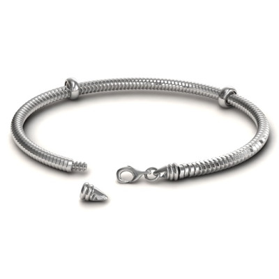 Personalised Silver Snake Bracelet - AMAZINGNECKLACE.COM