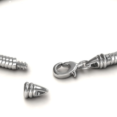 Personalised Silver Snake Bracelet - AMAZINGNECKLACE.COM
