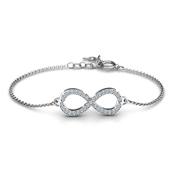 Personalised Accented Infinity Bracelet - AMAZINGNECKLACE.COM