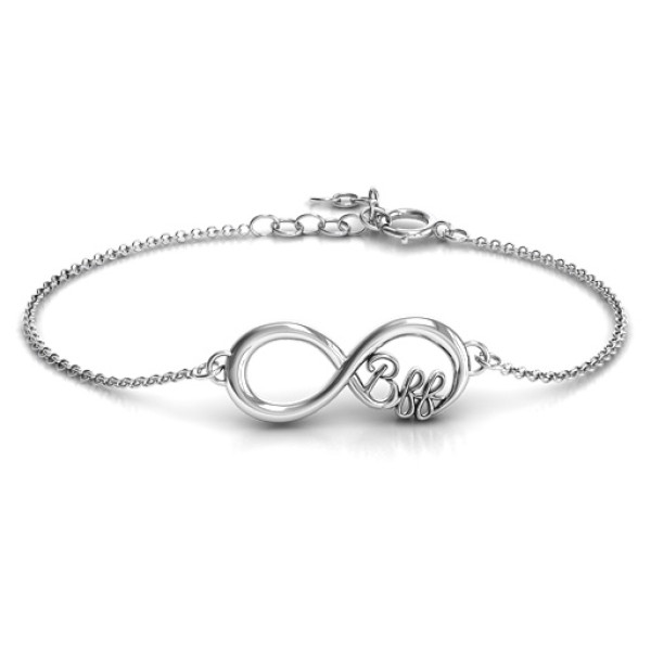 Personalised BFF Friendship Infinity Bracelet - AMAZINGNECKLACE.COM
