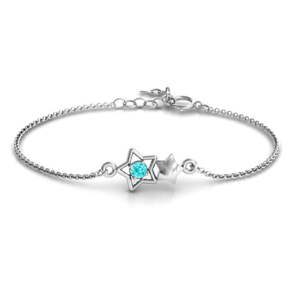 Personalised Me and My Shadow Star Bracelet - AMAZINGNECKLACE.COM