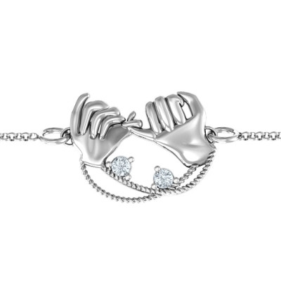 Personalised Pinky Swear Promise Bracelet - AMAZINGNECKLACE.COM