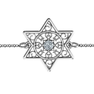 Personalised Star of David with Filigree Bracelet - AMAZINGNECKLACE.COM