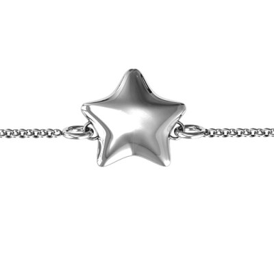 Personalised Sterling Silver Lucky Star Bracelet - AMAZINGNECKLACE.COM