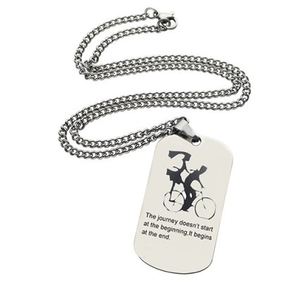 Couple Bicycle Dog Tag Name Personalised Necklace - AMAZINGNECKLACE.COM